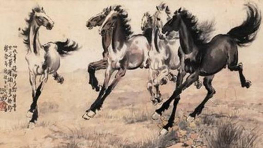 大発見、中国画家徐悲鴻の絵です｜美術品・アンティーク・コレクション