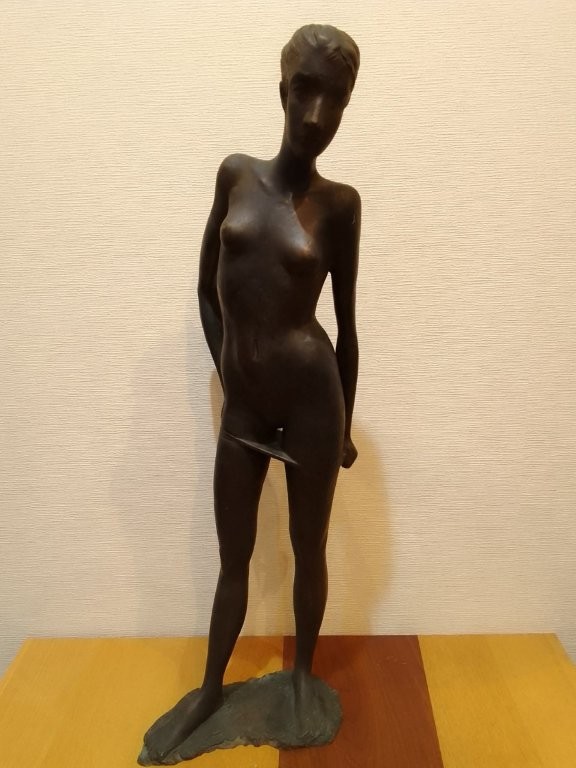 ブランズ女性像　裸婦　サイン刻銘