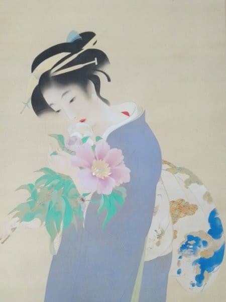 掛軸／絵画／日本画鏑木清方（かぶらききよかた） 美人画
